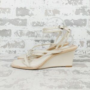 Dolce Vita Cream Strappy Wedge Sandals